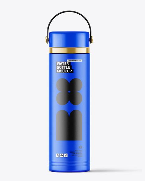 Matt Vacuum Water Bottle Mockup