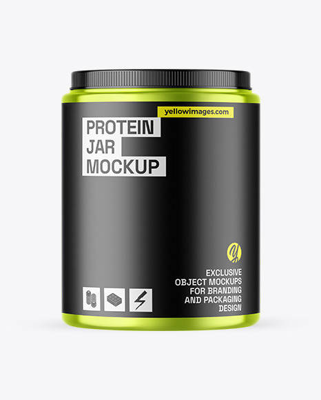 Metallic Protein Jar Mockup