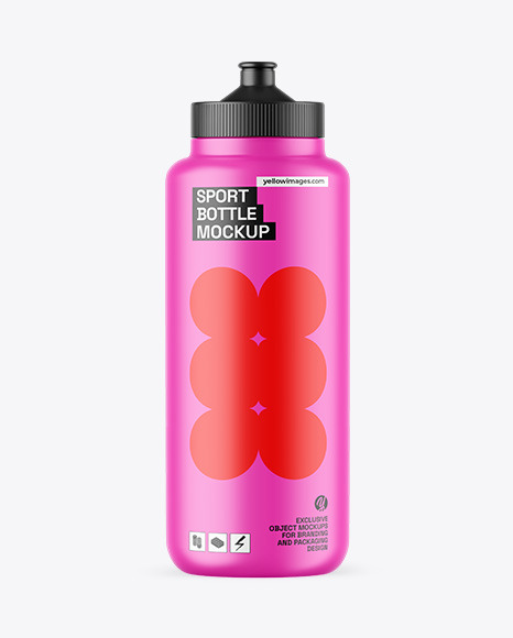 Matte Sport Bottle Mockup