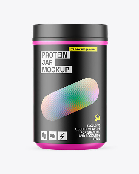 Matte Protein Jar Mockup