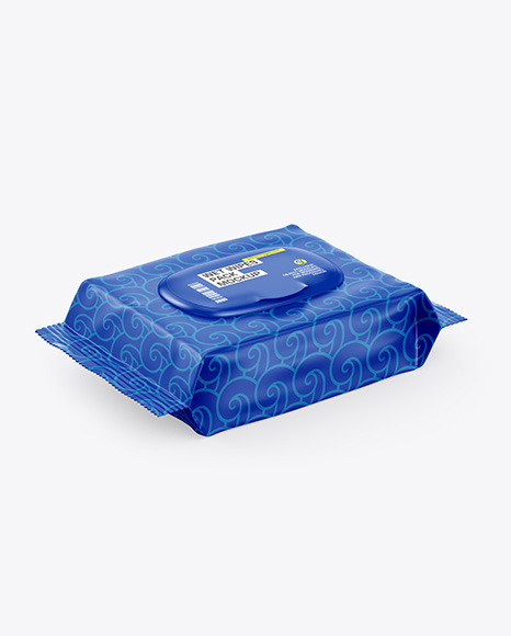 Wet Wipes Pack With Plastic Cap Mockup