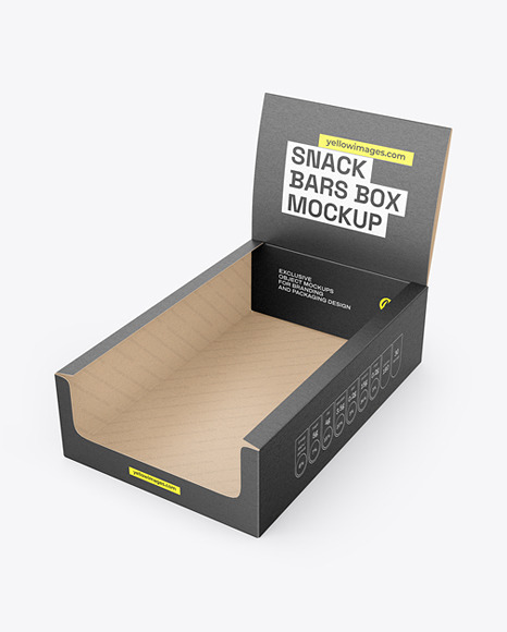 Kraft Paper Snacks Box Mockup