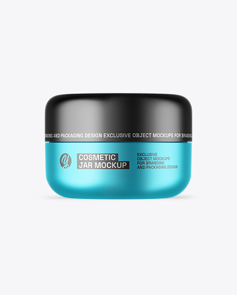 Matte Metallic Cosmetic Jar Mockup