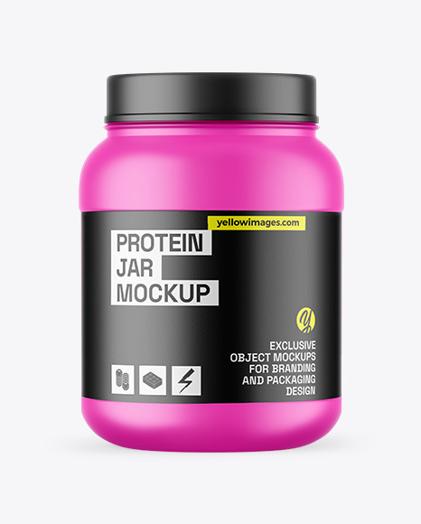 Matte Protein Jar Mockup