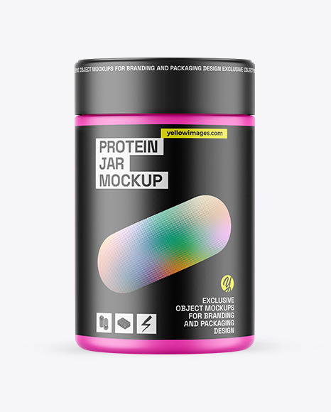 Matte Protein Jar Mockup