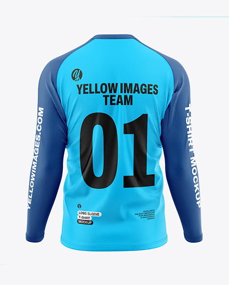 Men’s Long Sleeve T-Shirt Mockup - Back View