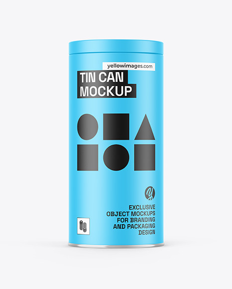 Matte Tin Can Mockup