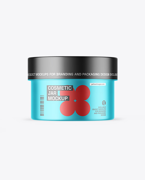 Matte Metallic Cosmetic Jar Mockup