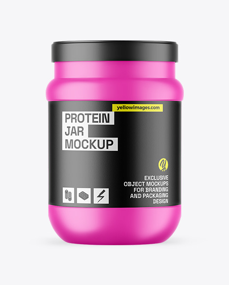 Matte Protein Jar Mockup