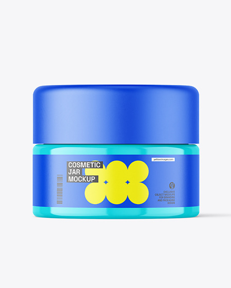 Glossy Cosmetic Jar Mockup