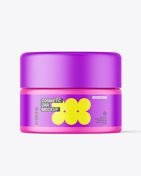 Matte Cosmetic Jar Mockup