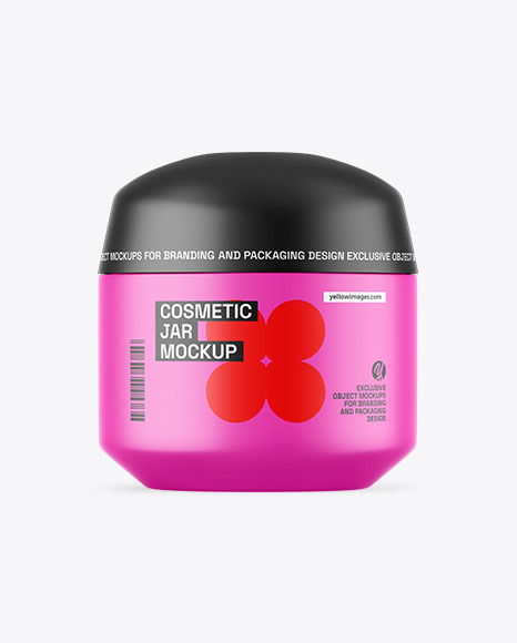 Matte Cosmetic Jar Mockup