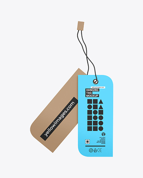Cardboard Hanging Tag Mockup