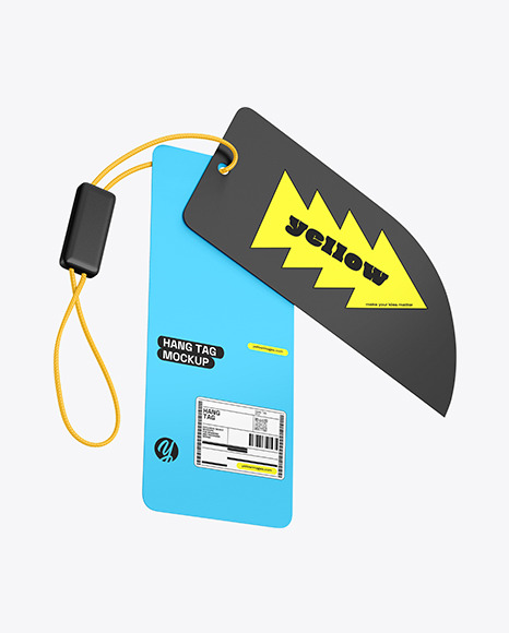 Cardboard Hanging Tag Mockup