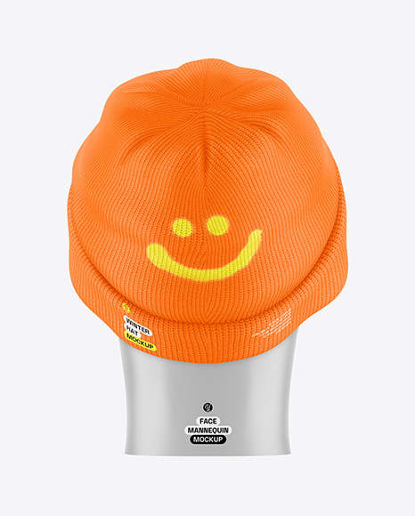 Winter Hat Mockup - Back View