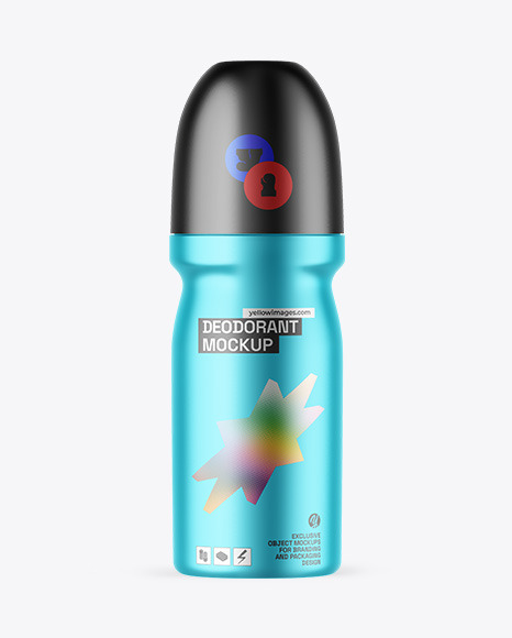 Matte Metallic Deodorant Mockup