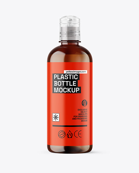 Amber Cosmetic Bottle Mockup