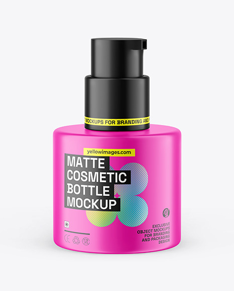 Matte Cosmetic Bottle Mockup
