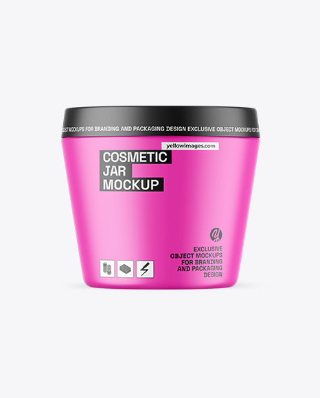 Matte Cosmetic Jar Mockup