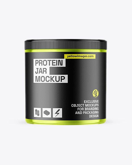 Metallic Protein Jar Mockup