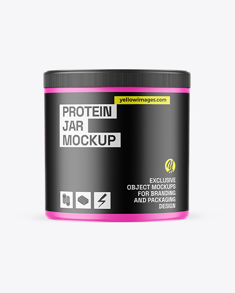 Matte Protein Jar Mockup