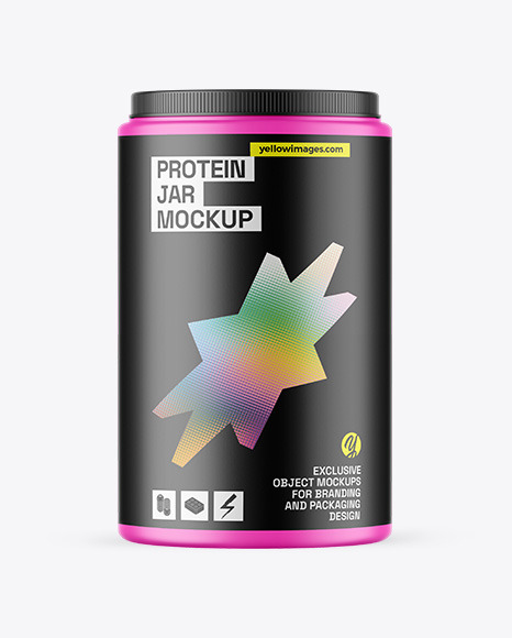 Matte Protein Jar Mockup