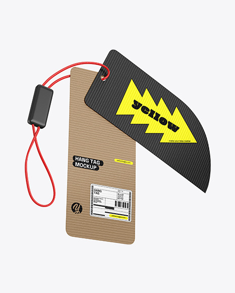 Textured Hanging Tag Mockup