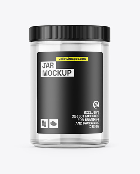 Glossy Glass Jar Mockup