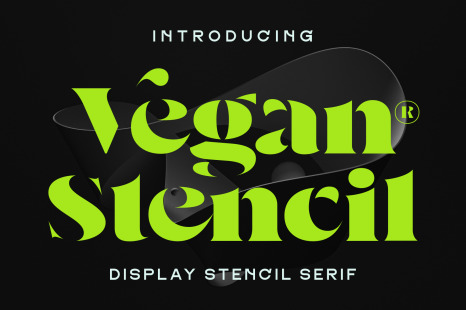 Vegan - A Display Stencil Font