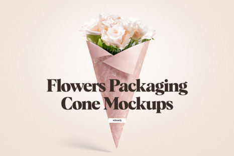 Flowers Packaging Cone Mockups