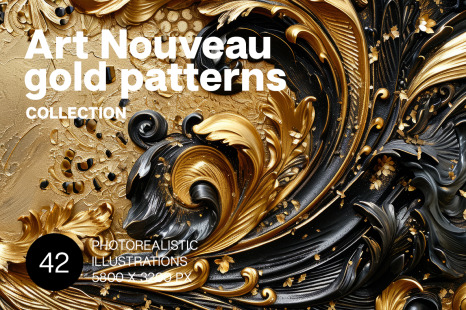 Art Nouveau Gold Patterns