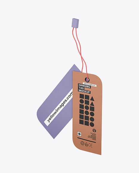 Textured Hanging Tag Mockup