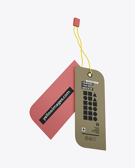 Textured Hanging Tag Mockup
