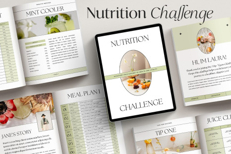 Health + Nutrition Challenge CANVA