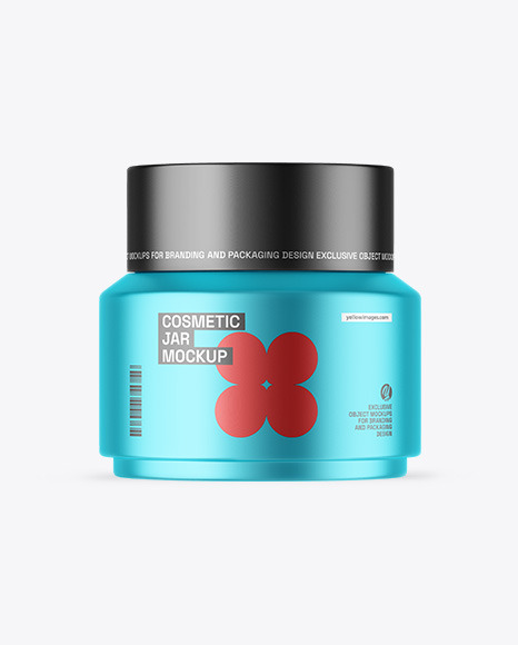 Matte Metallic Cosmetic Jar Mockup