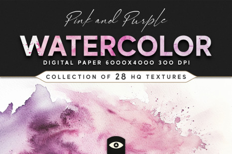 Pink and Purple Watercolor Texture Pack