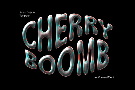 Chrome Text Effect Style