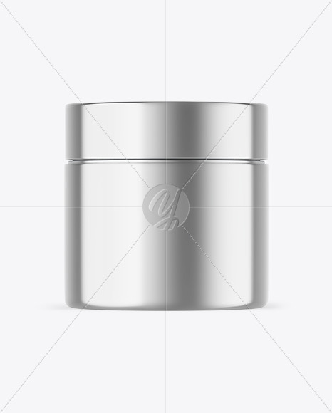 Metallic Cosmetic Jar Mockup - Free Download Images High Quality PNG, JPG