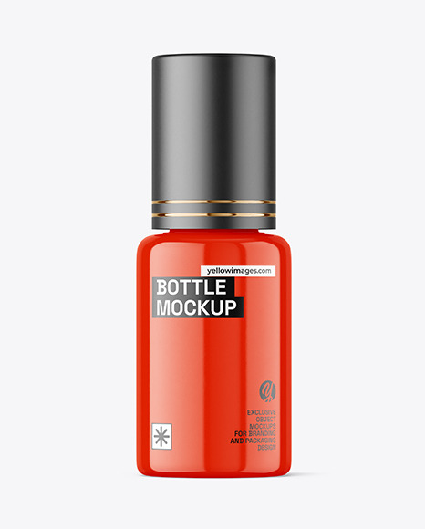 Glossy Bottle Mockup