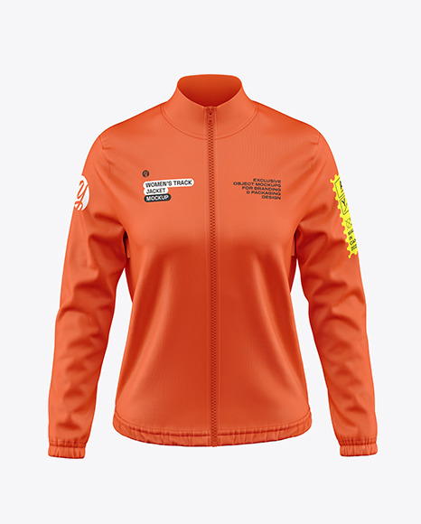 Long Sleeve Track Jacket Mockup – Front View.