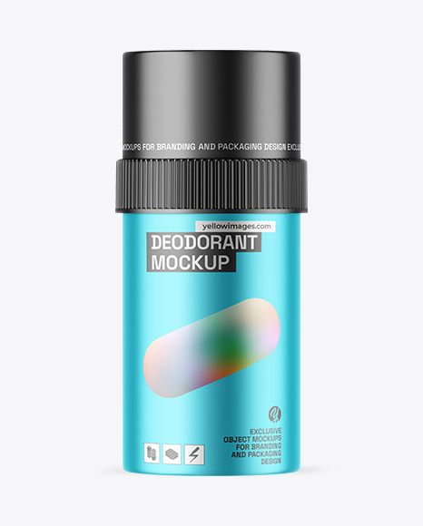 Matte Metallic Deodorant Mockup