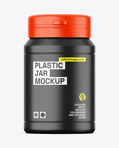 Matte Plastic Jar Mockup