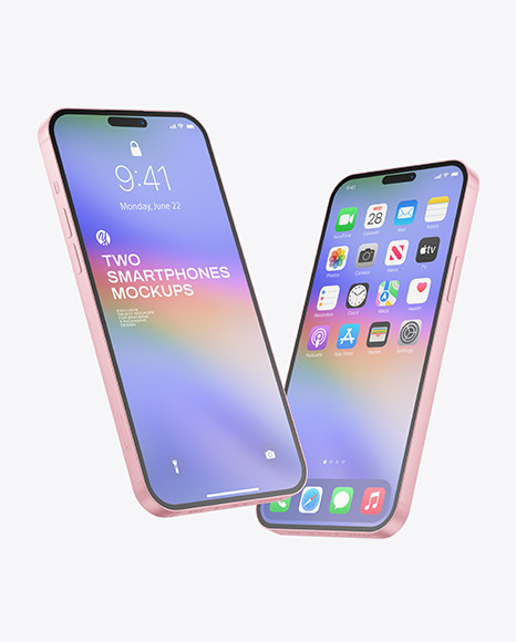 Two Iphones Mockup