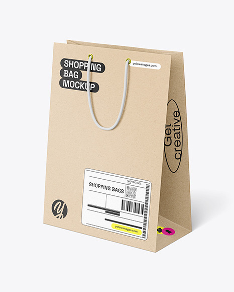 Kraft Paper Shopping Bag Mockup