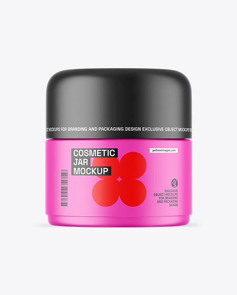 Matte Cosmetic Jar Mockup