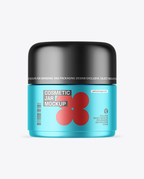 Matte Metallic Cosmetic Jar Mockup
