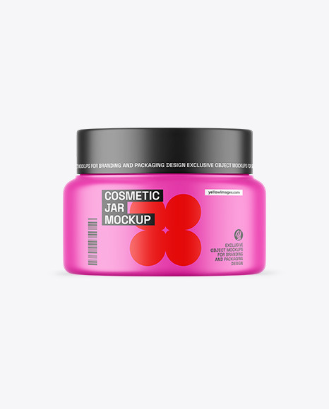 Matte Cosmetic Jar Mockup