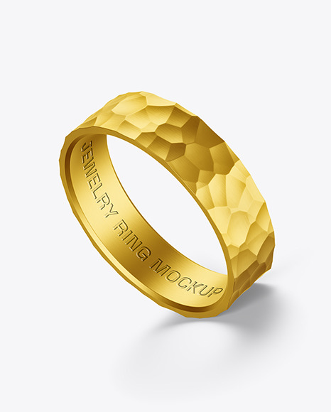 Jewelry Hammered Ring Mockup