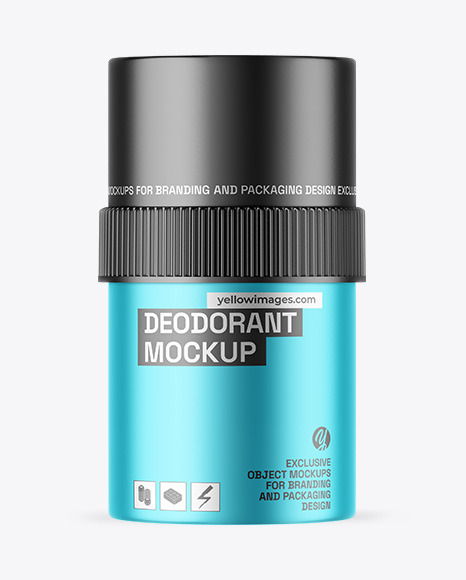 Matte Metallic Deodorant Mockup