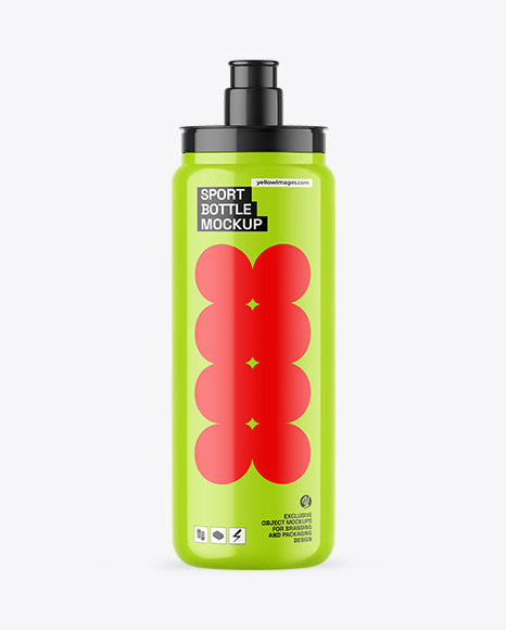 Glossy Sport Bottle Mockup